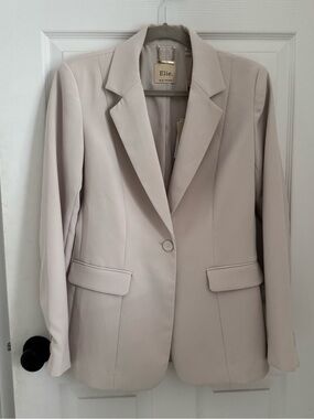 Elie by Elie Tahari Stone/Light Taupe Blazer